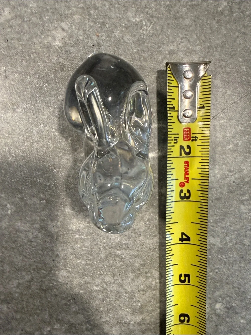 Clear Glass Bunny Rabbit paperweight